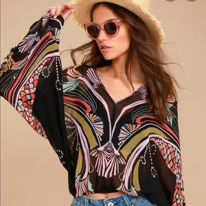 Free People Beneath the Sea top Size Small